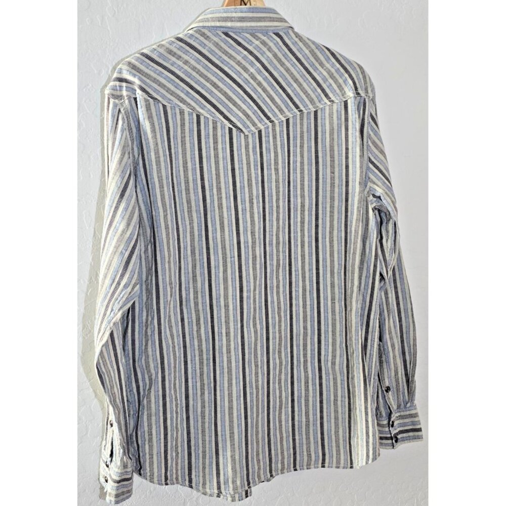 Cody James Men’s Western Pearl Snap Long Sleeve –Large – Bold Striped Multicolor - Picture 9 of 16